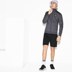 Mens SPORT Full-Zip Fleece Sweatshirt | Lacoste Grey Chine • 050