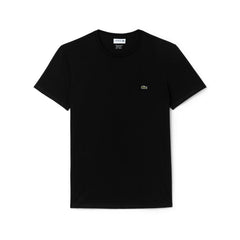 Mens Crew Neck Pima Cotton T-Shirt | Lacoste Black • 031