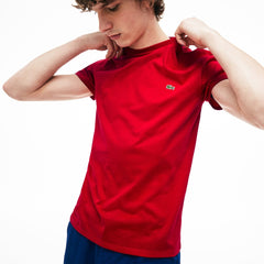 Mens Crew Neck Pima Cotton T-Shirt | Lacoste Red • 240