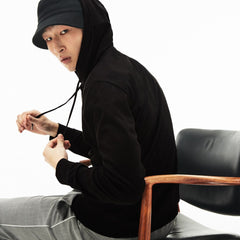 Mens Regular Fit Hooded Jersey T-shirt | Lacoste Black • 031
