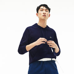 Mens Regular Fit Hooded Jersey T-shirt | Lacoste Navy Blue • 166