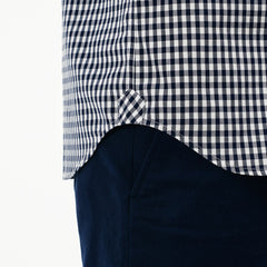 Mens Regular Fit Mini Check Poplin Shirt | Lacoste Navy Blue / White • 525