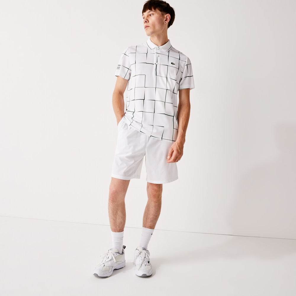 Mens SPORT Tennis Stretch Shorts | Lacoste White • 001