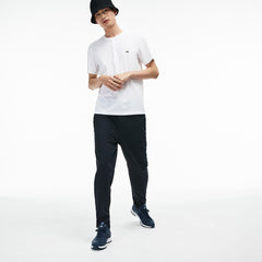 Mens Regular Fit Pima Cotton Henley T-shirt | Lacoste White • 001