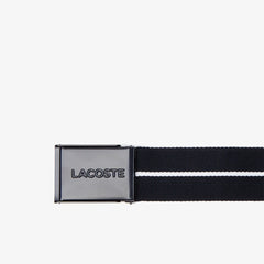 Mens Roland Garros Woven Belt Gift Set | Lacoste Navy Blue • 166