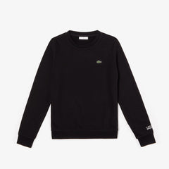 Womens Wo SPORT Crew Neck Fleece Sweatshirt | Lacoste Black • 031