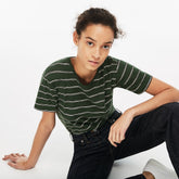 Womens Wo Cotton And Linen T-Shirt | Lacoste Green • 132