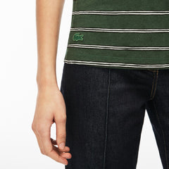 Womens Wo Cotton And Linen T-Shirt | Lacoste Green • 132