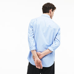 Mens Regular Fit Cotton Mini Piqué Shirt | Lacoste Light Blue • Nsv