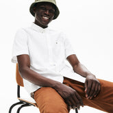 Mens Regular Fit Oxford Cotton Shirt | Lacoste White • 001