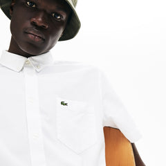 Mens Regular Fit Oxford Cotton Shirt | Lacoste White • 001