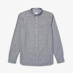 Mens Regular Fit Cotton Oxford Shirt | Lacoste Navy Blue • 166