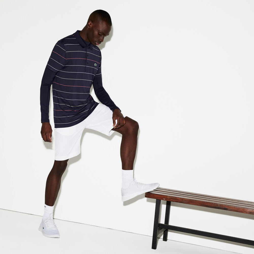 Mens SPORT Stretch Taffeta Technical Golf Bermuda Shorts | Lacoste White • 001
