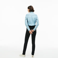 Womens Wo Lacoste LIVE Five-Pocket Stretch Cotton Denim Jeans | Lacoste Black • 031