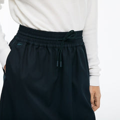 Womens Wo Elasticized Waist Flowing Stretch Wool Knit Skirt | Lacoste Green • C7K