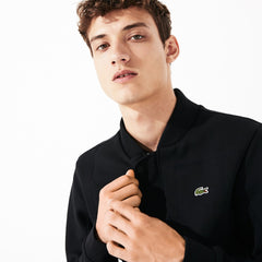 Mens SPORT Quilted Cotton Blend Fleece Bomber Jacket | Lacoste Black • 031