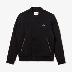 Mens SPORT Quilted Cotton Blend Fleece Bomber Jacket | Lacoste Black • 031