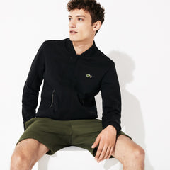 Mens SPORT Quilted Cotton Blend Fleece Bomber Jacket | Lacoste Black • 031