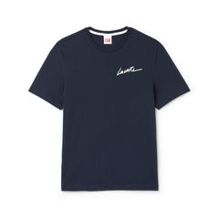 Mens LIVE Crew Neck Signature Jersey T-shirt | Lacoste Blue / White • Gzy