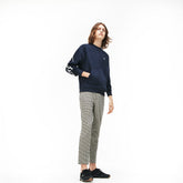 Mens Unisex LIVE Crew Neck Embroidered Fleece Sweatshirt | Lacoste Blue / White • Gzy