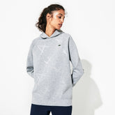 Womens Wo SPORT Printed Fleece Tennis Sweatshirt | Lacoste Grey Chine • Cca