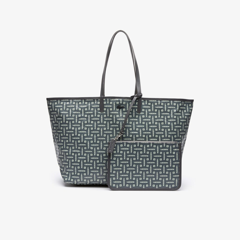Womens Wo Large Coated Cotton Canvas Tote Bag | Lacoste Lacoste Blue • C10