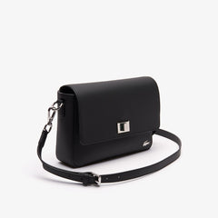 Womens Wo Daily Classic Coated Canvas Shoulder Bag | Lacoste Black • 000