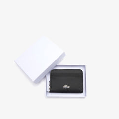 Womens Wo Daily Classic Small Coated Canvas Wallet | Lacoste Black • 000