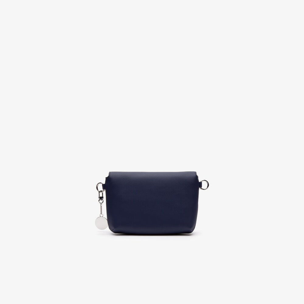 Womens Wo Daily Classic Coated Piqué Canvas Flap Shoulder Bag | Lacoste Peacoat • 021