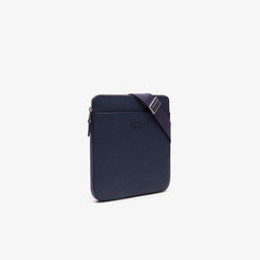 Mens Chantaco Matte Leather Flat Zip Bag | Lacoste Peacoat • 021