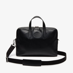 Mens L.12.12 Detachable Shoulder Strap Leather Computer Bag | Lacoste Black • 000