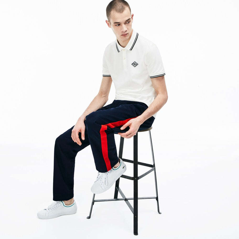 Mens LIVE Loose Fit Chinos | Lacoste Blue / Red • 8Wd