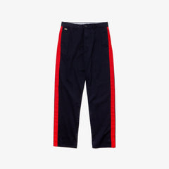 Mens LIVE Loose Fit Chinos | Lacoste Blue / Red • 8Wd
