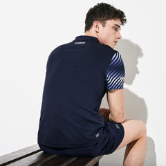Mens SPORT Technical Piqué Tennis Polo | Lacoste Navy Blue / Navy Blue / White / White • 6Ky