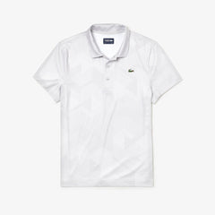 Mens SPORT Technical Stretch Jersey Golf Polo | Lacoste Light Grey / White • A2K
