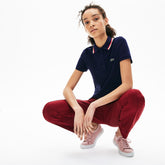 Womens Wo Slim Fit Cotton Petit Piqué Polo | Lacoste Navy Blue • 166