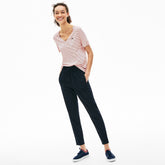 Womens Wo V-neck Jersey T-shirt | Lacoste Light Pink / Navy Blue • 7Lq