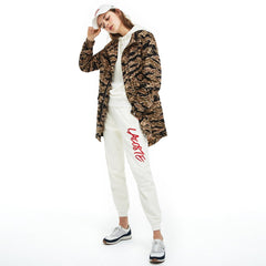 Mens Unisex LIVE Camouflage Parka | Lacoste Black / White • Kbr
