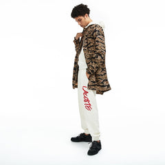 Mens Unisex LIVE Camouflage Parka | Lacoste Black / White • Kbr
