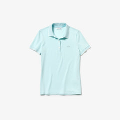Womens Wo Slim Fit Stretch Polo Shirt | Lacoste Light Blue / White • 7Mf