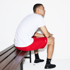 Mens SPORT Crew Neck Jersey Tennis T-shirt | Lacoste White / Black • Au8
