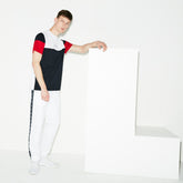 Mens SPORT Band Tennis Sweatpants | Lacoste White / Navy Blue • 522