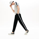 Mens Striped Accent Fleece Sweatpants | Lacoste Black • 031