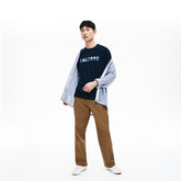 Mens Crew Neck Soft Cotton T-shirt | Lacoste Navy Blue • 166