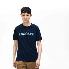 Mens Crew Neck Soft Cotton T-shirt | Lacoste Navy Blue • 166