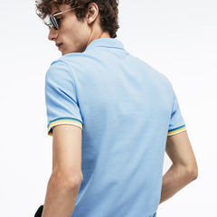 Mens Slim Fit Petit Piqué Polo Shirt | Lacoste Light Blue • G5J