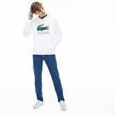 Mens Hooded Fleece Sweatshirt | Lacoste White • 001