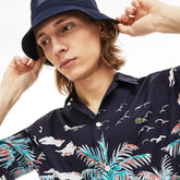 Mens Regular Fit Cotton Poplin Shirt | Lacoste Navy Blue • 166