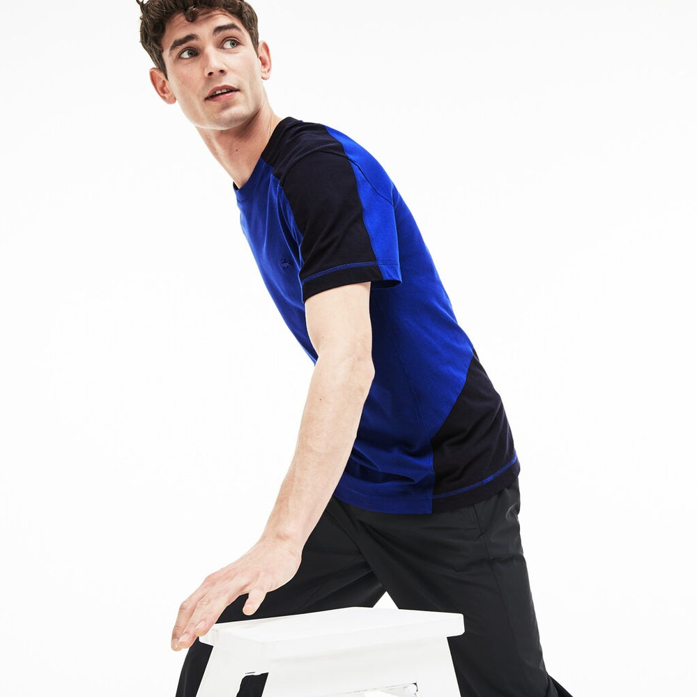 Mens Lacoste Motion Ultra Light Cotton T-shirt | Lacoste Navy Blue / Navy Blue • 9N6