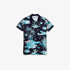 Mens Regular Fit Cotton Mini Piqué Polo | Lacoste Navy Blue / White • Qrn